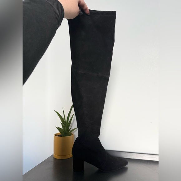 Stuart Weitzman black suede Tieland over-the-knee boots - size 9 - Picture 12 of 16